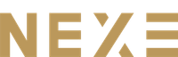 Golden-colored text reading NEXÉ, with an accent mark above the final 