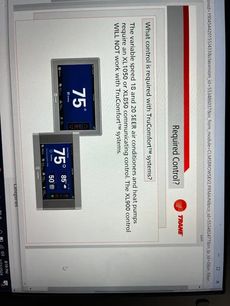 Screenshot of a slide on minimum display brightness, showing two blue screen examples with “75” and “Required control” text.