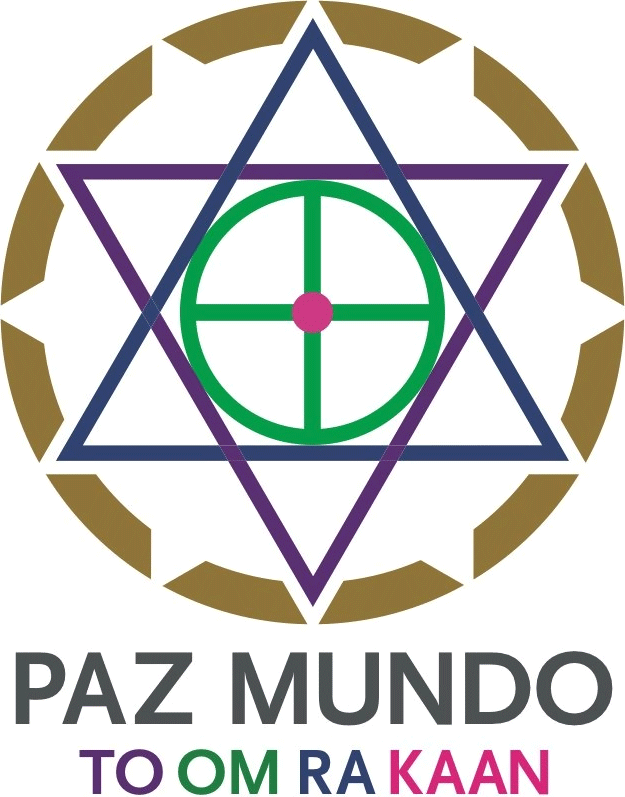 Ein geometrisches Symbol mit einem Stern, einem Kreis und dem Text