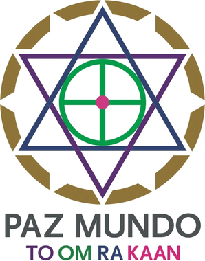 Ein geometrisches Symbol mit einem Stern, einem Kreis und dem Text