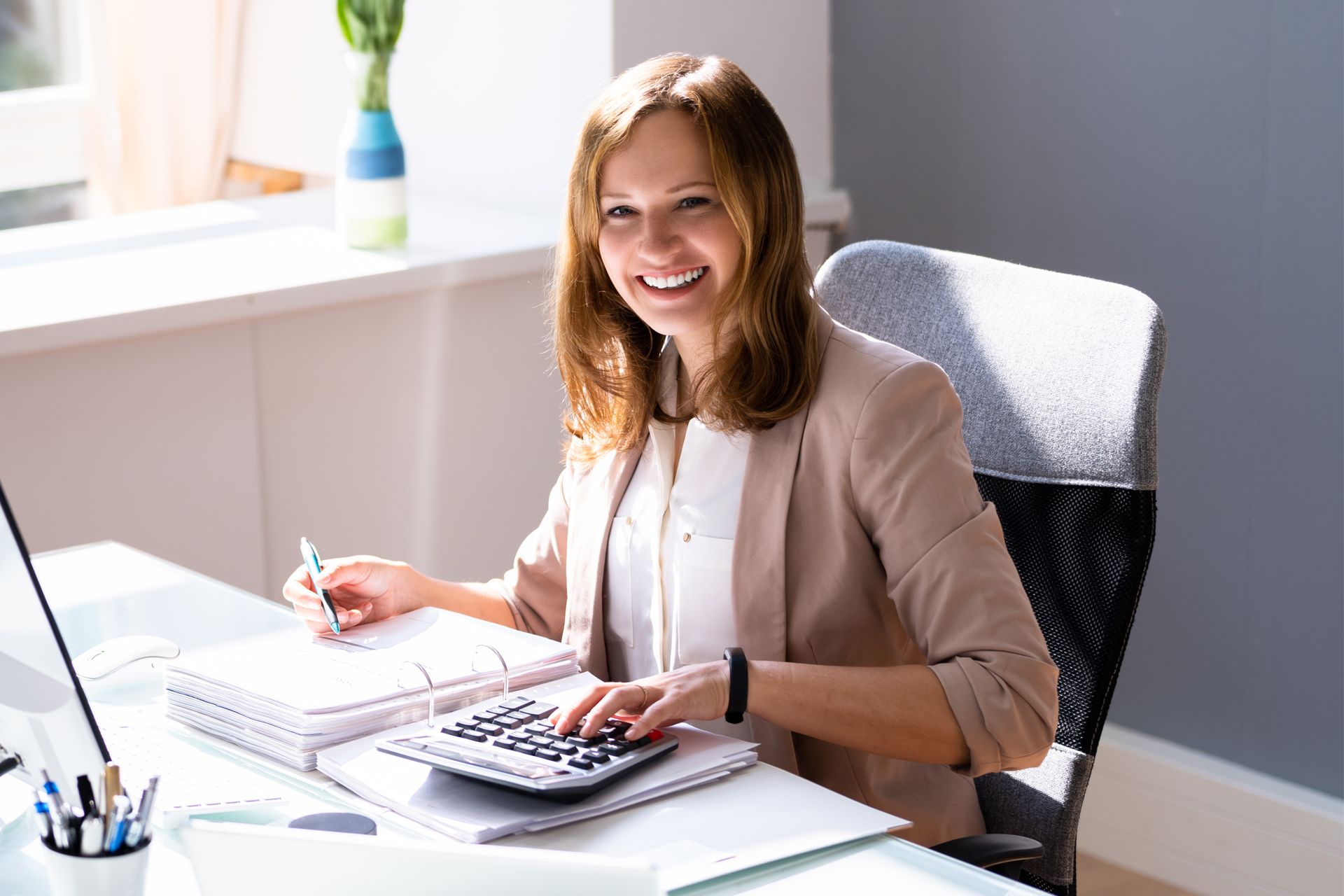 Happy Female Accountant