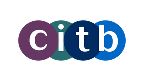 CITB logo with overlapping purple, teal, dark blue, and blue circles