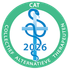 Logo for CAT 2026 with green ring and blue medical caduceus; text: “Collectief Alternatieve Therapeuten”