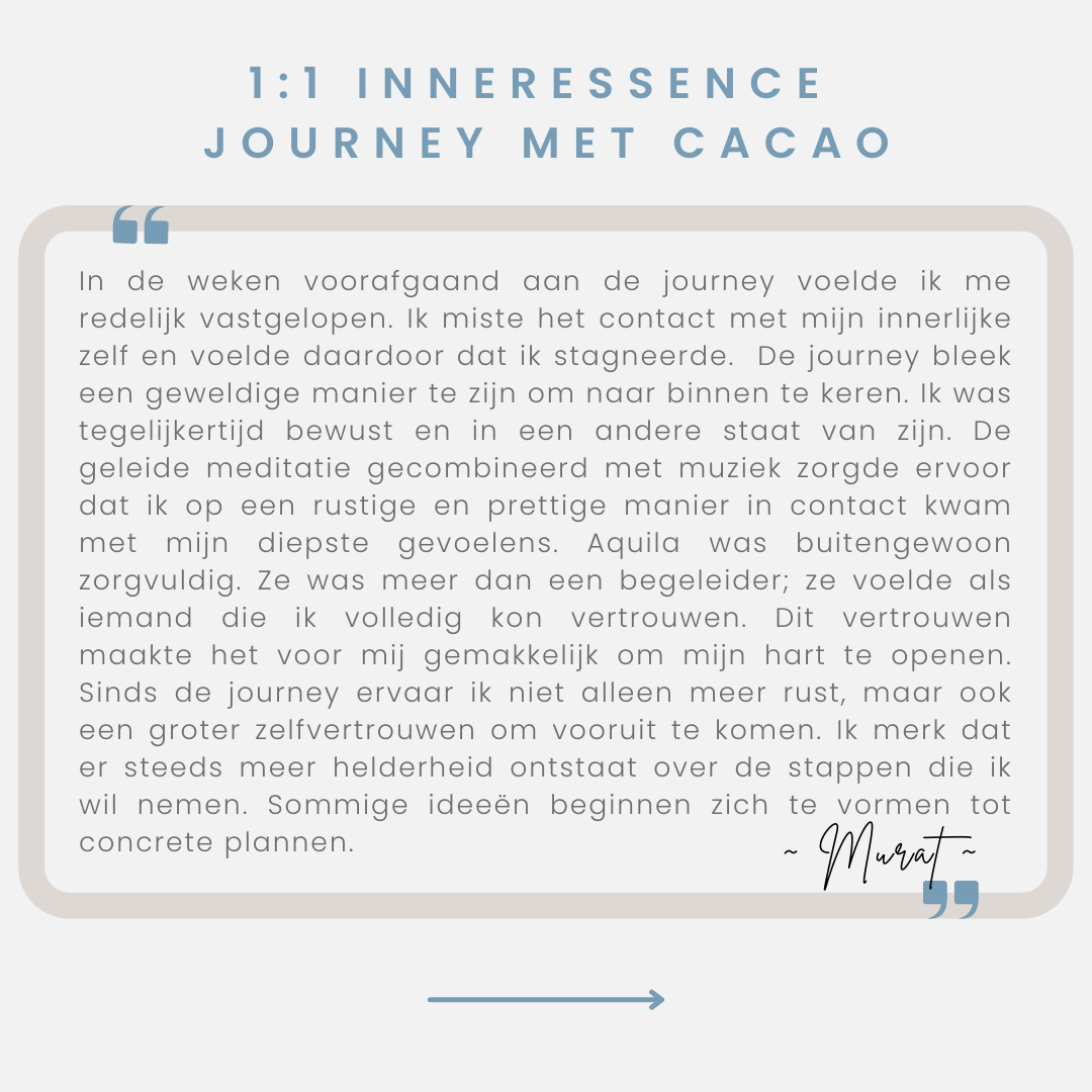 Beige citaatkaart met blauwe koptekst 
