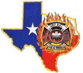  281 R/C Fire and Rescue with a maltese cross on a Texas state flag patch