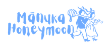 Blue hand-drawn Cyrillic logo with a child playing a flute beside stylized text.