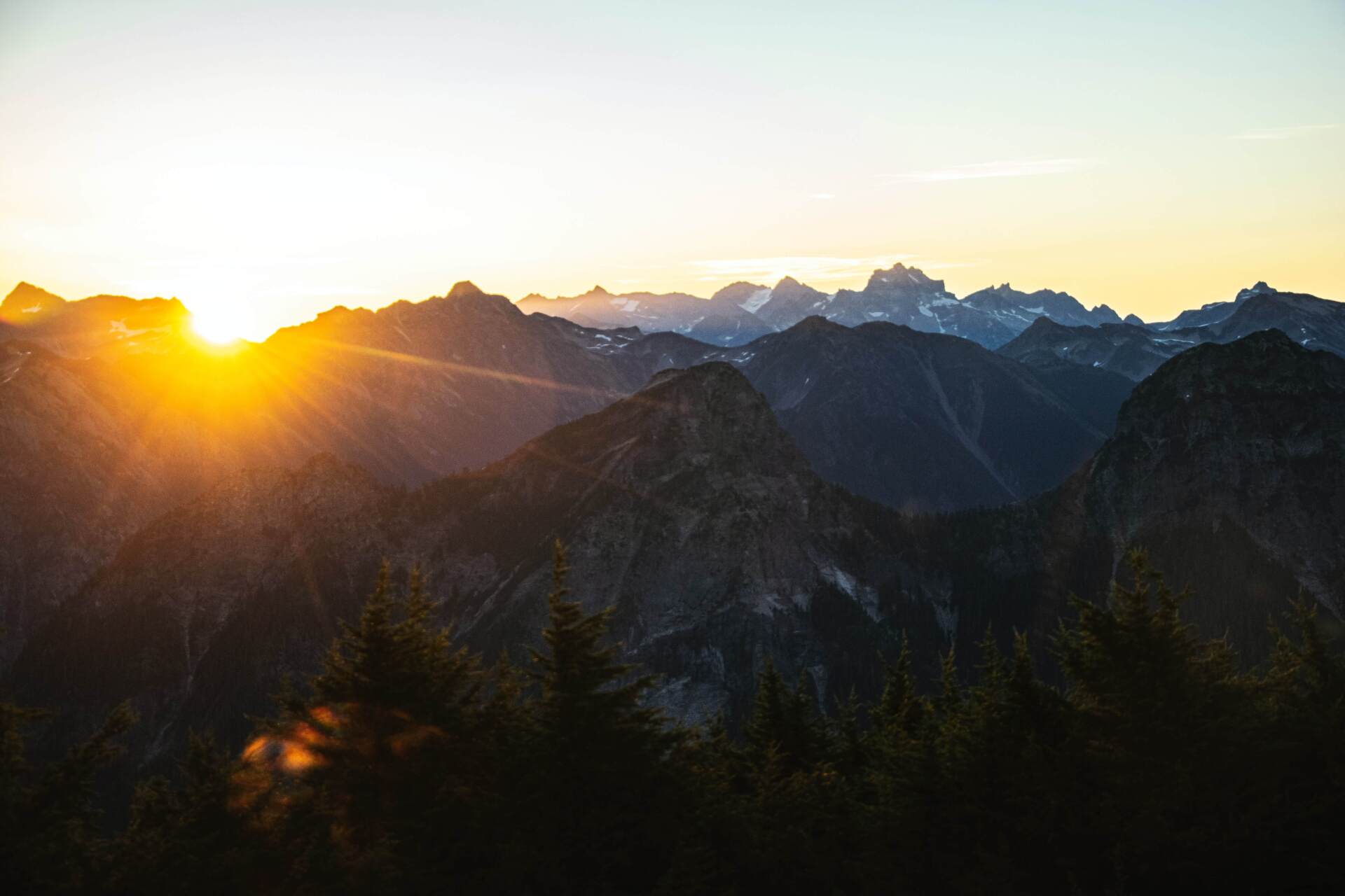 Sunset in Tacoma Mountains