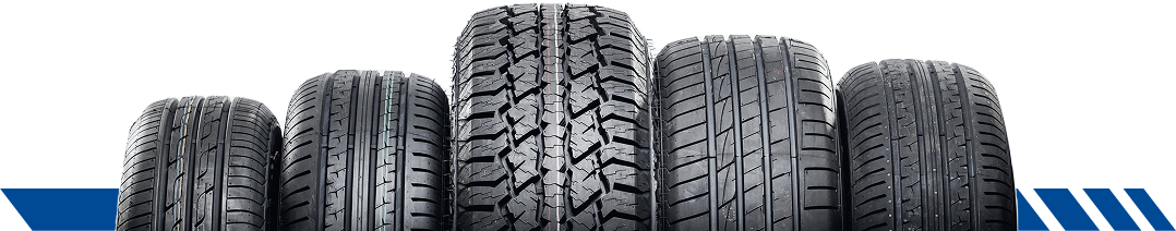 A group of tires stacked on top of each other on a white background. | TNT Tire Point S Auto Service