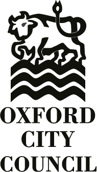 A black and white logo for the oxford city council