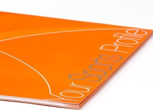 a close up of a book titled your sports profile