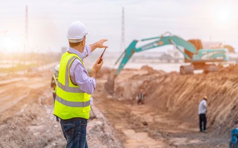 Engineer Working on Construction Site - Long Lake, MN -  Gronberg & Associates, Inc.