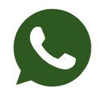 Um ícone verde do WhatsApp com um telefone branco em um balão de fala.