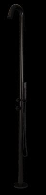 W'eau Eclipse buitendouche - Matzwart RVS