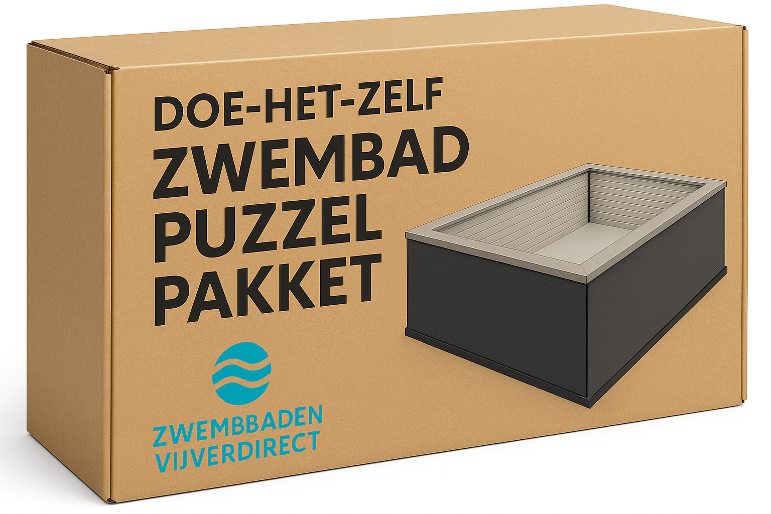 Doe het zelfbouw zwembad puzzel pakket