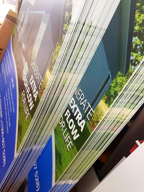 Stacks of Printed Signs — Print Spot Group in South Murwillumbah, NSW