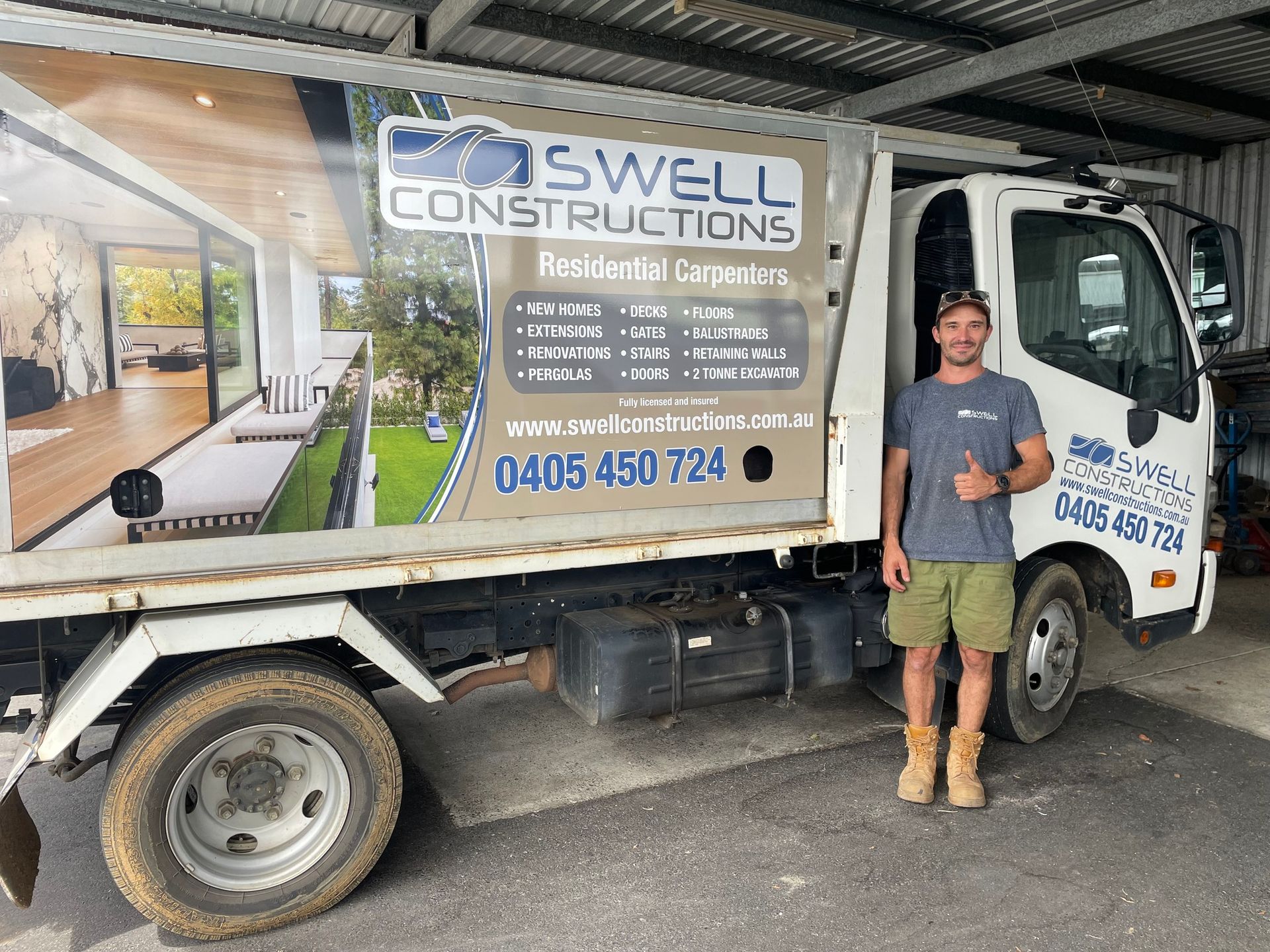 White Truck With G & M Written On The Side — Print Spot Group in South Murwillumbah, NSW