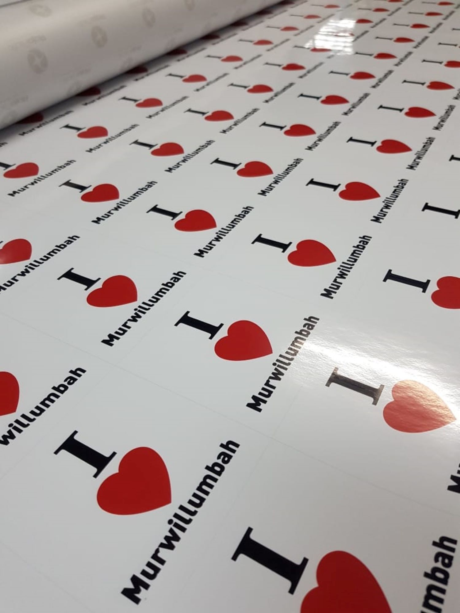 Stickers that Say I Love Murwilumbah — Print Spot Group in Byron Bay, NSW