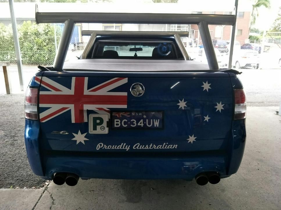 Australian Flag on the Back of a Truck — Print Spot Group in South Murwillumbah, NSW