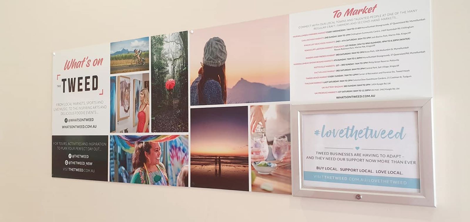 A Collage of Pictures is Hanging on a Wall — Print Spot Group in Coolangatta, NSW