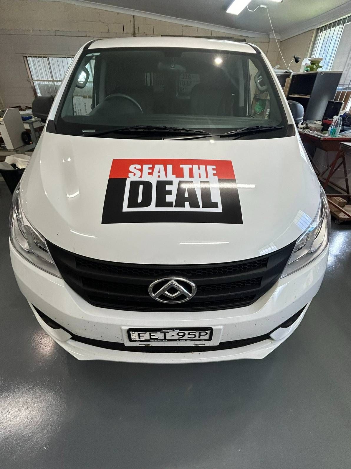 Seal The Deal Printed on Top of The Hood — Print Spot Group in South Murwillumbah, NSW