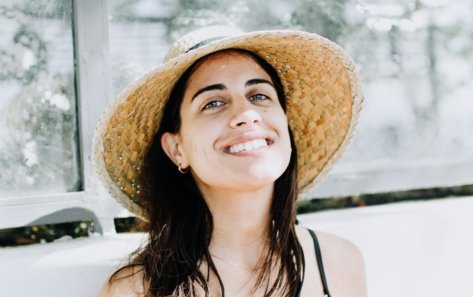 woman smiling
