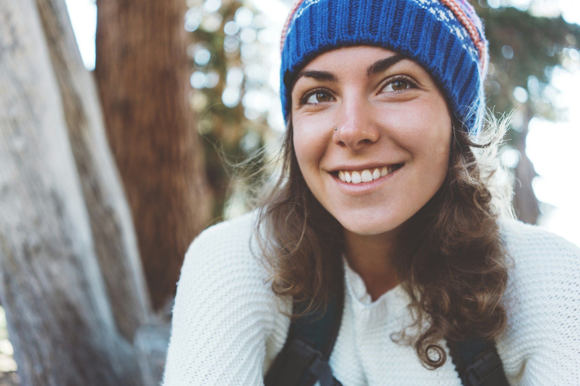 woman smiling