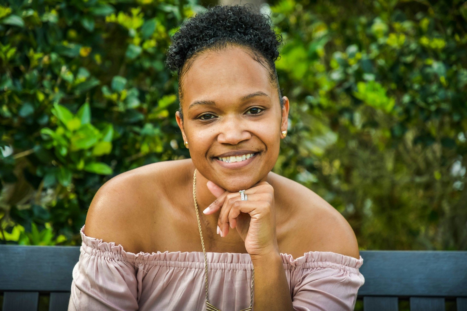 woman smiling