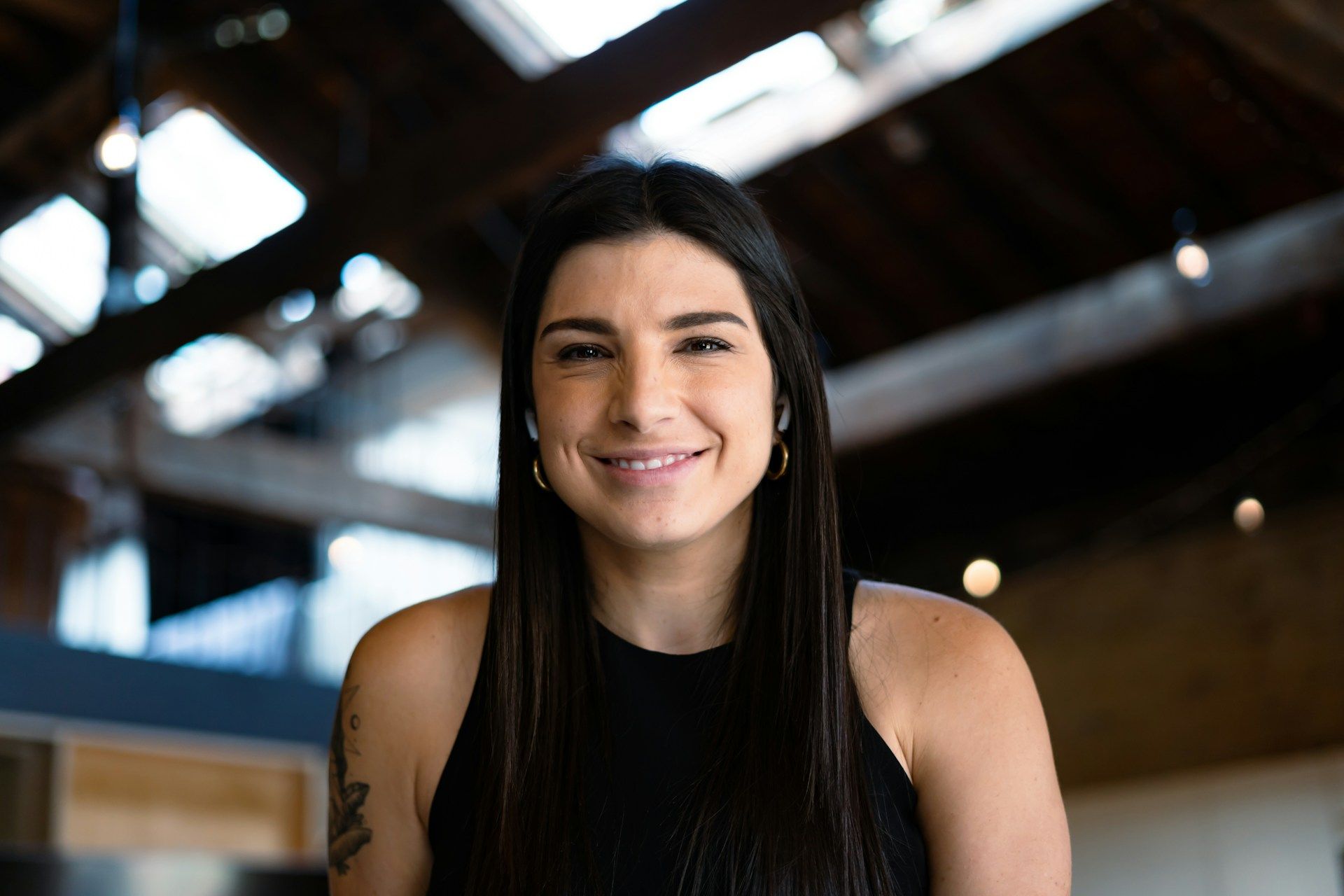 woman smiling