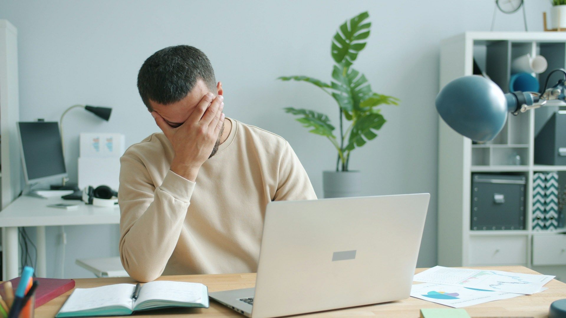 man with headache