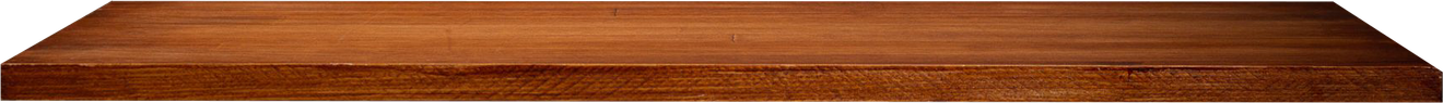Brown wooden surface, possibly a tabletop or floor.