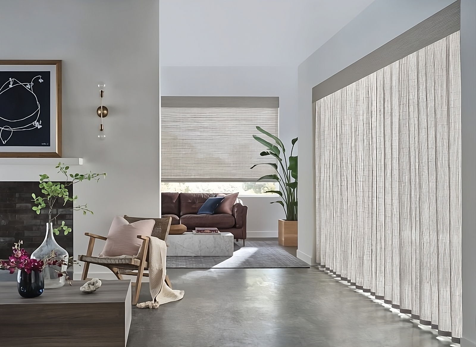 Hunter Douglas Provenance® Woven Wood Shades with PowerView® Automation near Burlingame, California (CA) 