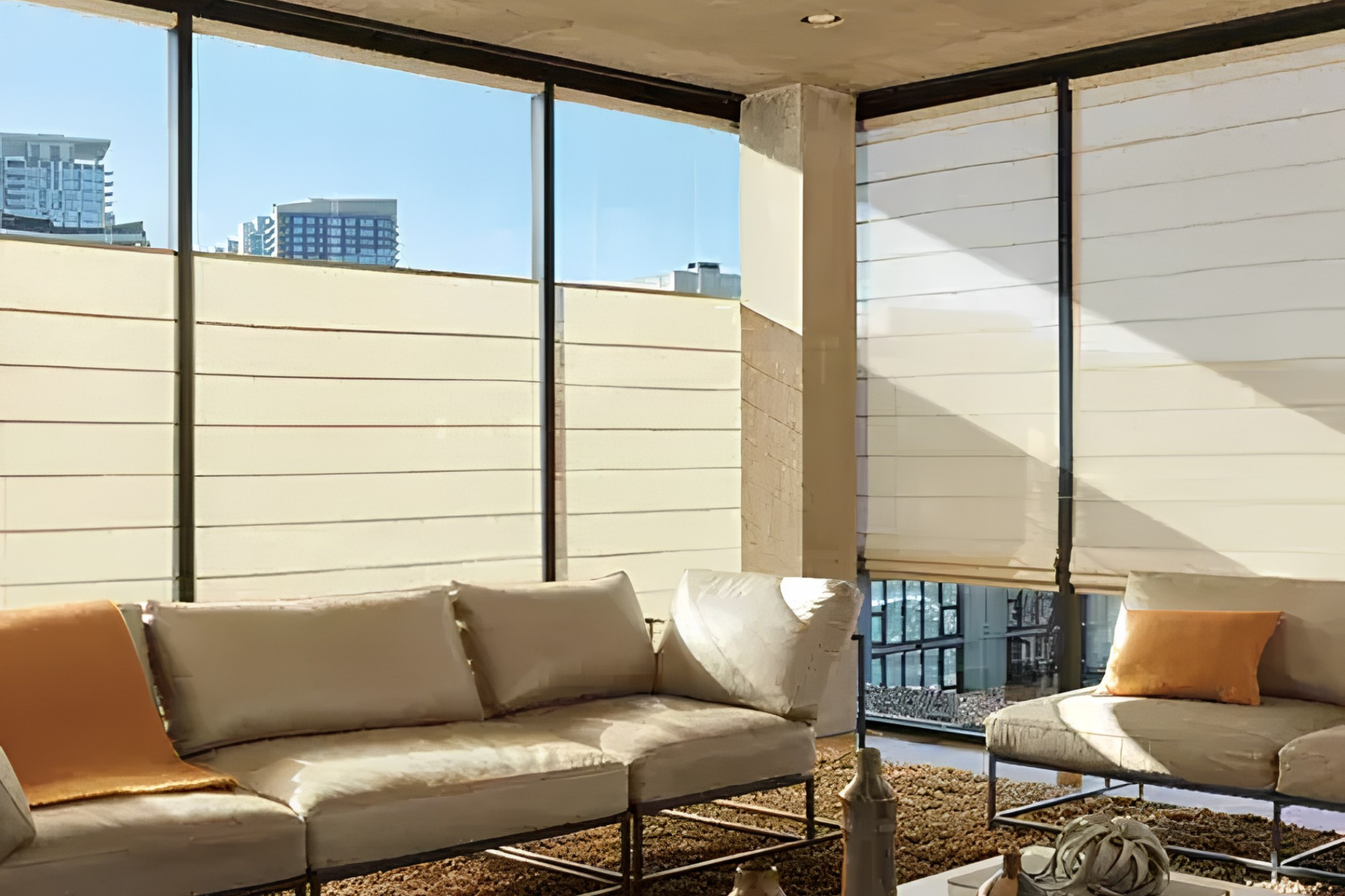 Hunter Douglas Alustra® Woven Textures® Roller Shades near Burlingame, CA.