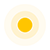 Yellow sun icon with a glowing halo on a white background