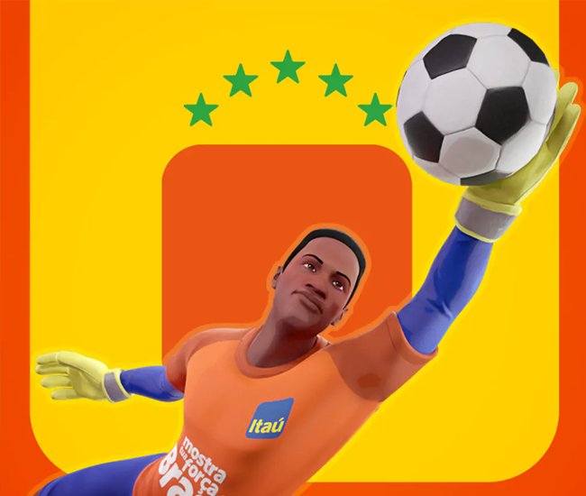 Um jogo de futebol está sendo jogado na tela do computador