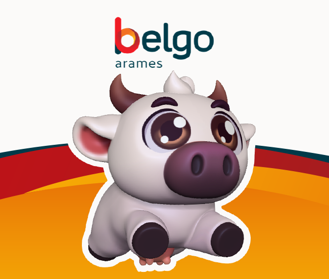 Um trator de desenho animado está dirigindo por uma estrada de terra.