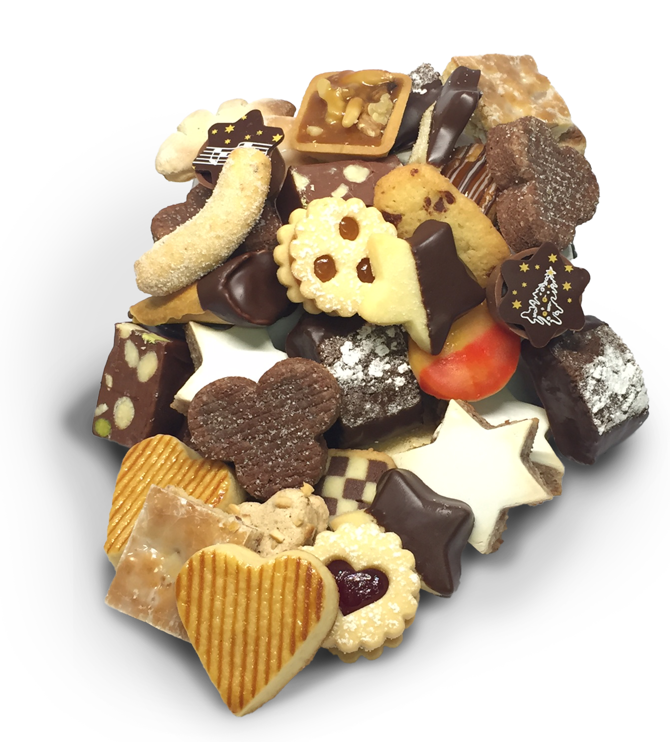 un mucchio di biscotti natalizi