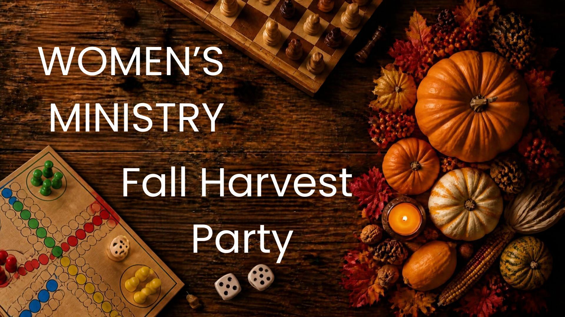 Fall fest free family event flyer with autumn leaves and bunting