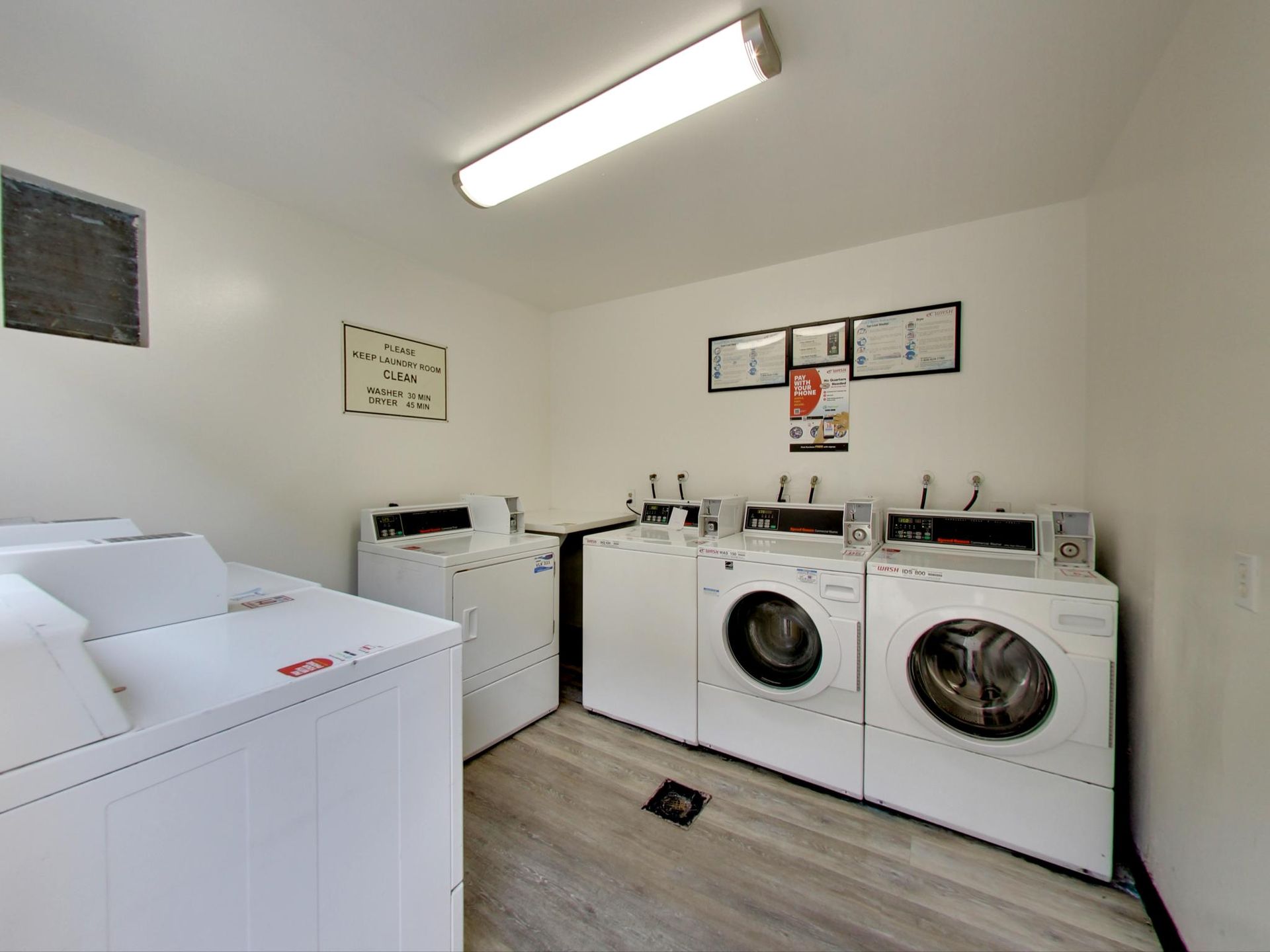 photo of on-site laundry room