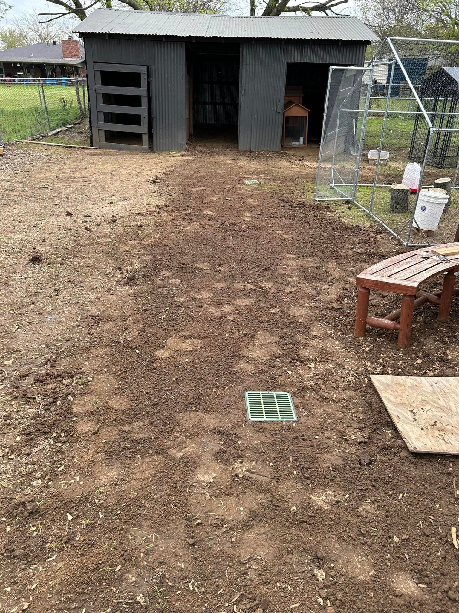 A Shed Is Sitting in The Middle of A Dirt Field - Collinsville, TX - L5 Irrigation
