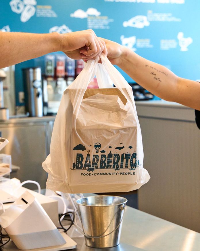 Barberitos takeout bag