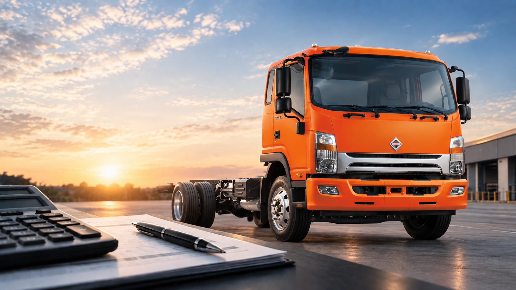 Camión CT International color naranja con crédito financiero