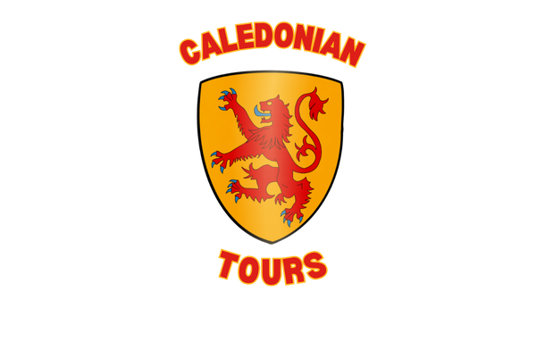 Caledonian Tours Caledonian Tours Shield Logo Featuring a Red Rampant Lion and With Blue Highlights.