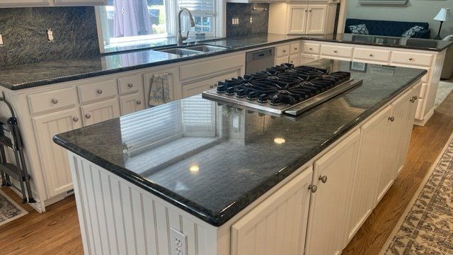 Dark colored Granite Countertops after Clear Shine restored them