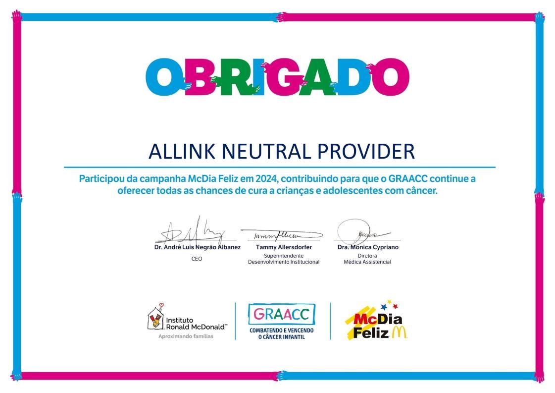 Um certificado que diz obrigado nele