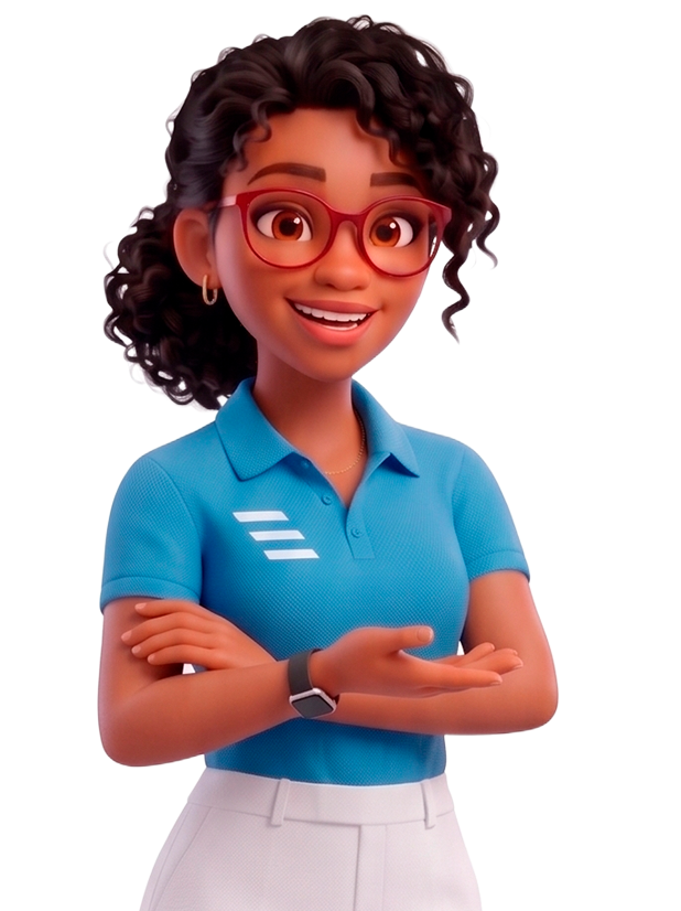 Uma mulher com cabelos cacheados está fazendo um formato de coração com as mãos