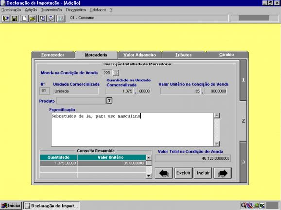 Uma tela de computador com fundo amarelo e alguns botões