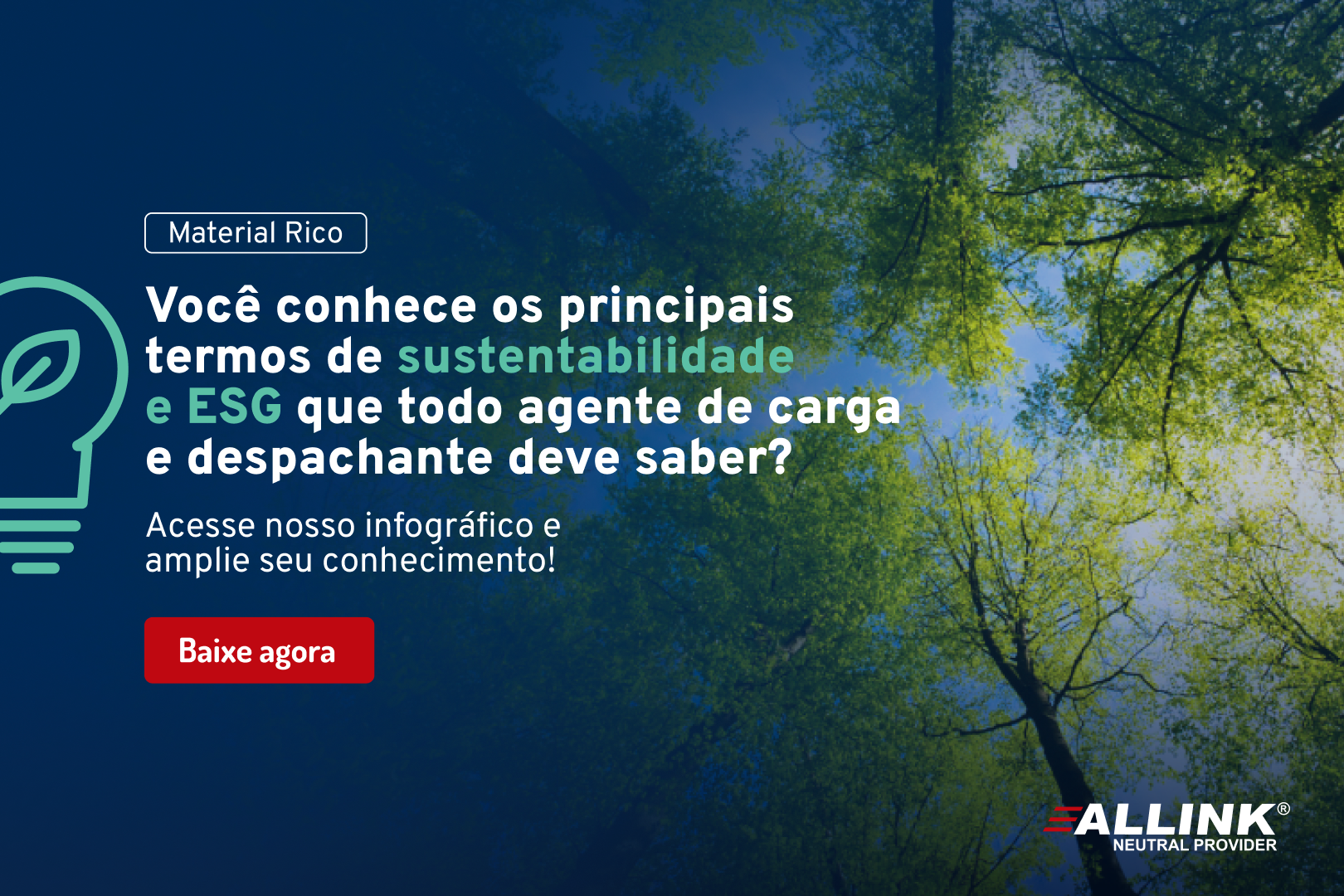 Um fundo azul com uma lâmpada e árvores ao fundo