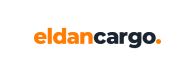 O logotipo da eldancargo é laranja e preto em um fundo branco.