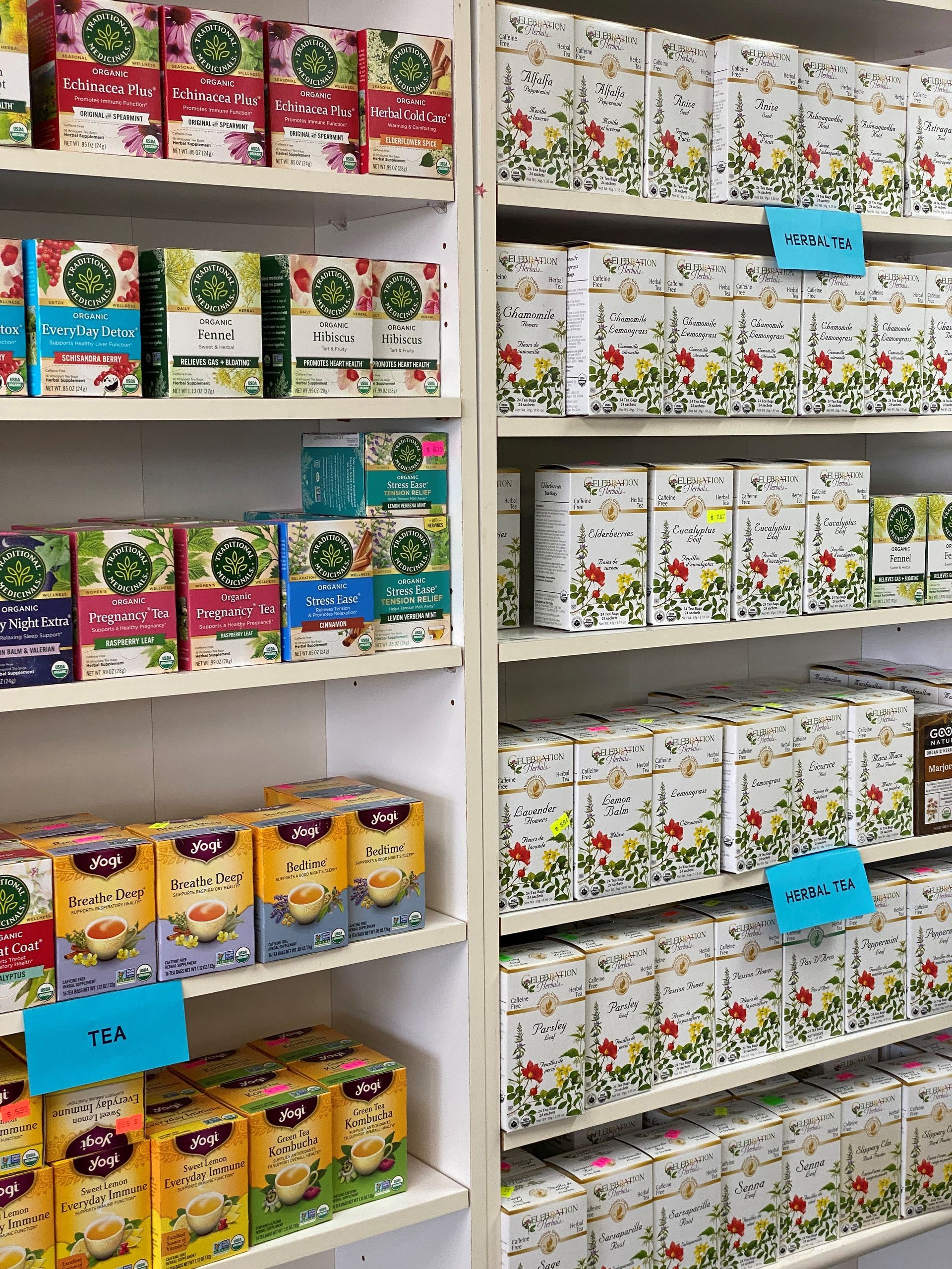 A store filled with lots of boxes of food and drinks.