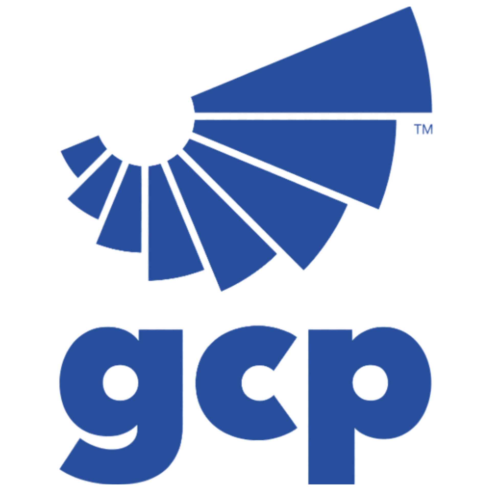 CSP Logo geometric shape blue in colour fan shaped